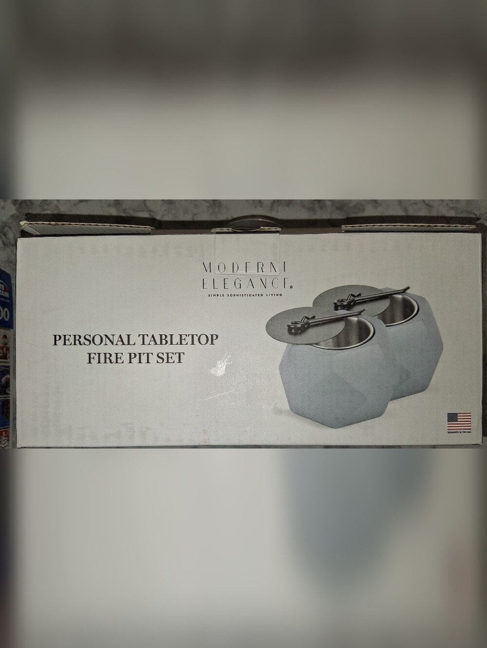Moderne Elegance Personal Tabletop Fire Pit Set, BRAND NEW